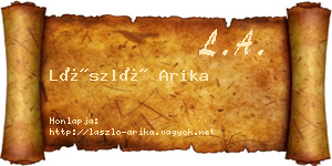 László Arika névjegykártya